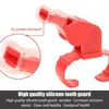 Referee Finger Whistle Football Training Equipment Whistle Safe Plastic Ring Whistle Finger Whistle With Tooth Guard For Sport 2