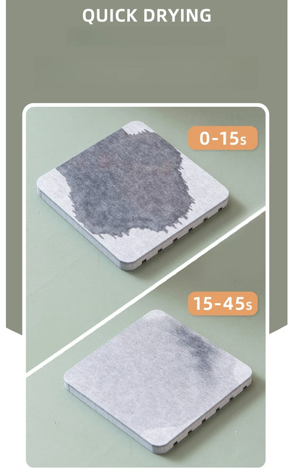 Description Picture 6 of itemDiatomaceous earth coaster tooth cup soap box absorbent pad diatom mud pad home dining table teacup insulation pad wholesale