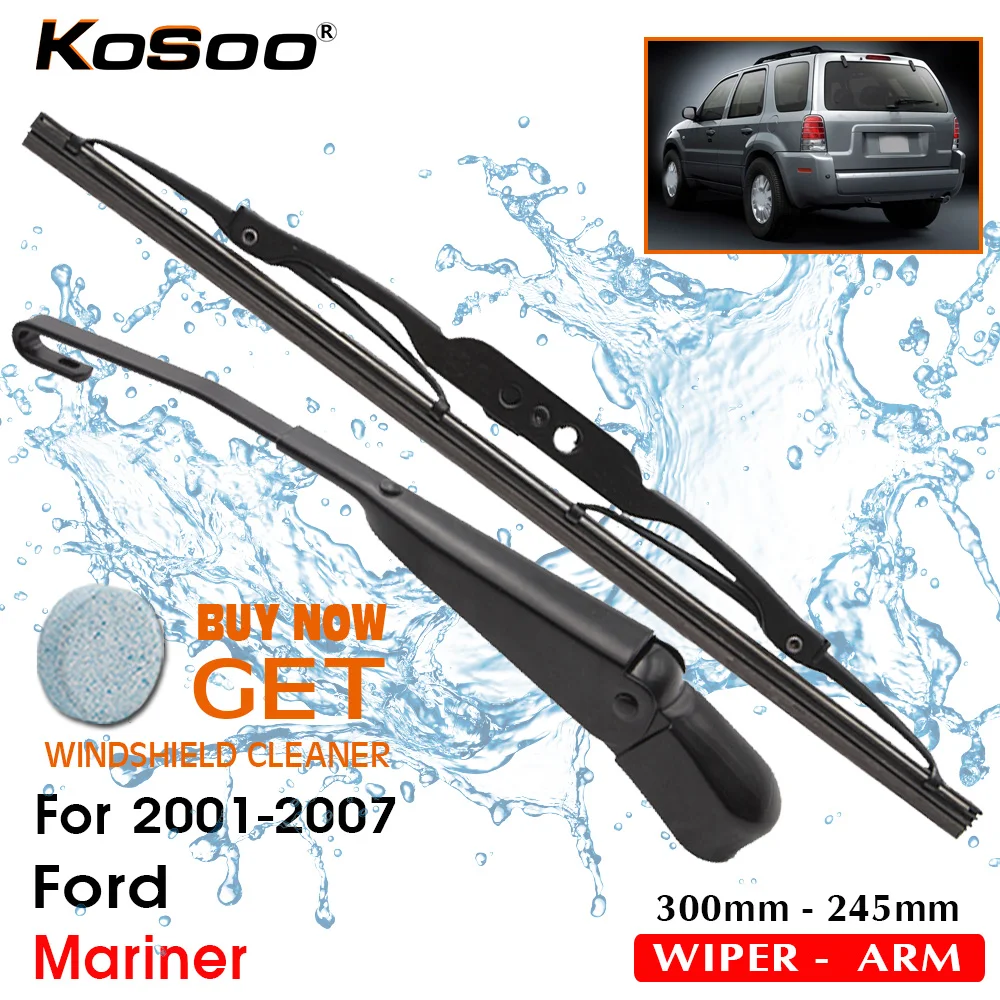 KOSOO Auto Rear Blade For Ford Mariner,300mm 2001-2007 Rear Window Windshield Wiper Blades Arm,Car Styling Accessories