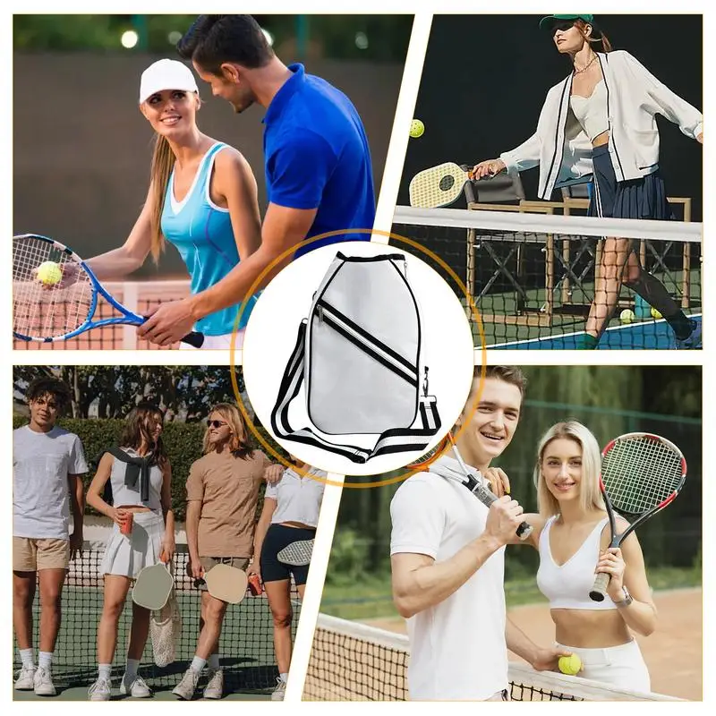 Racket Bag Sling Tennis Racket Bag Shoulder Bag For Men Women Lightweight Racket Carrier For Tennis Racket Badminton Racket 5