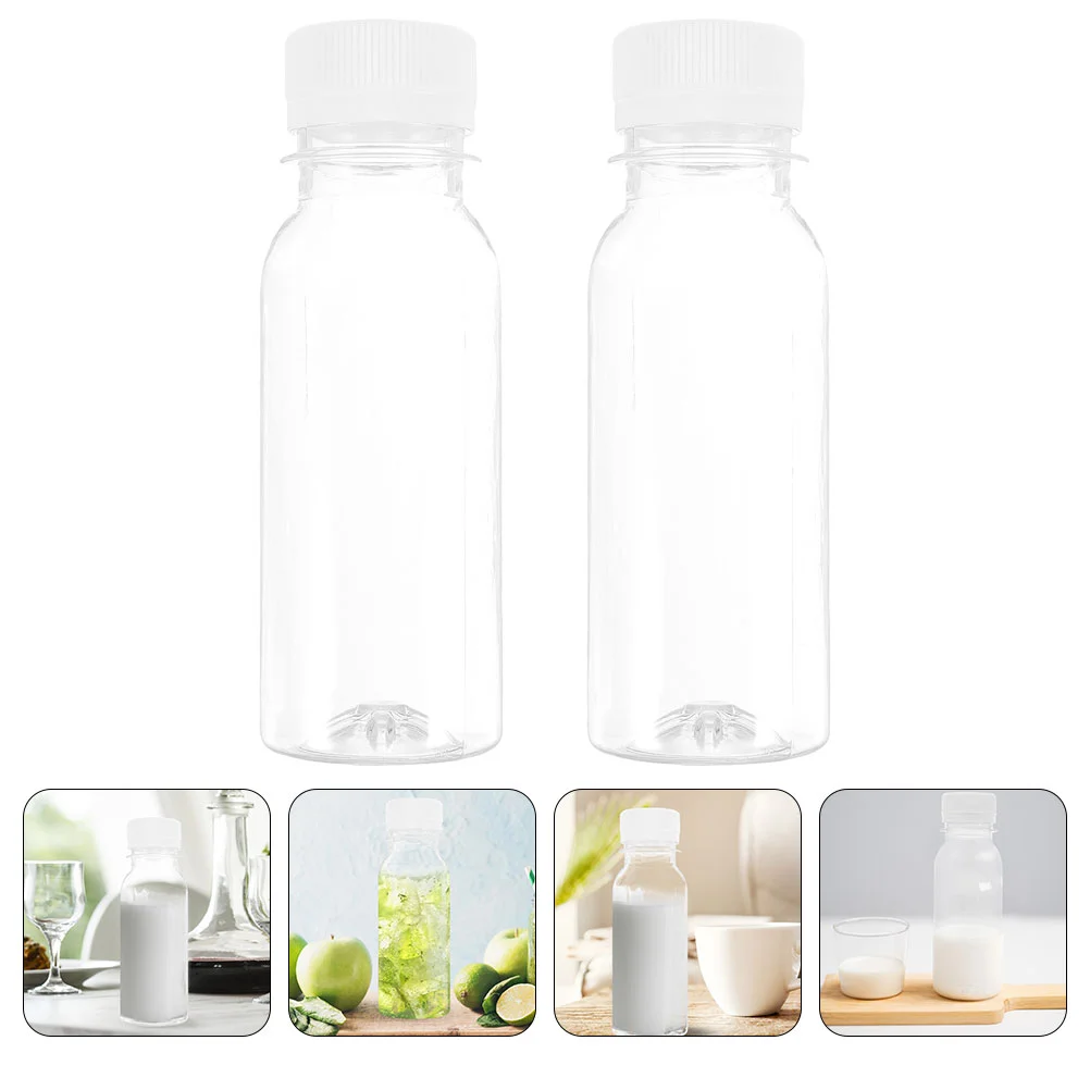 

4 Pcs Drink Bottle Drinking Flasks Creative Bottles Juice Can Small The Pet Transparent