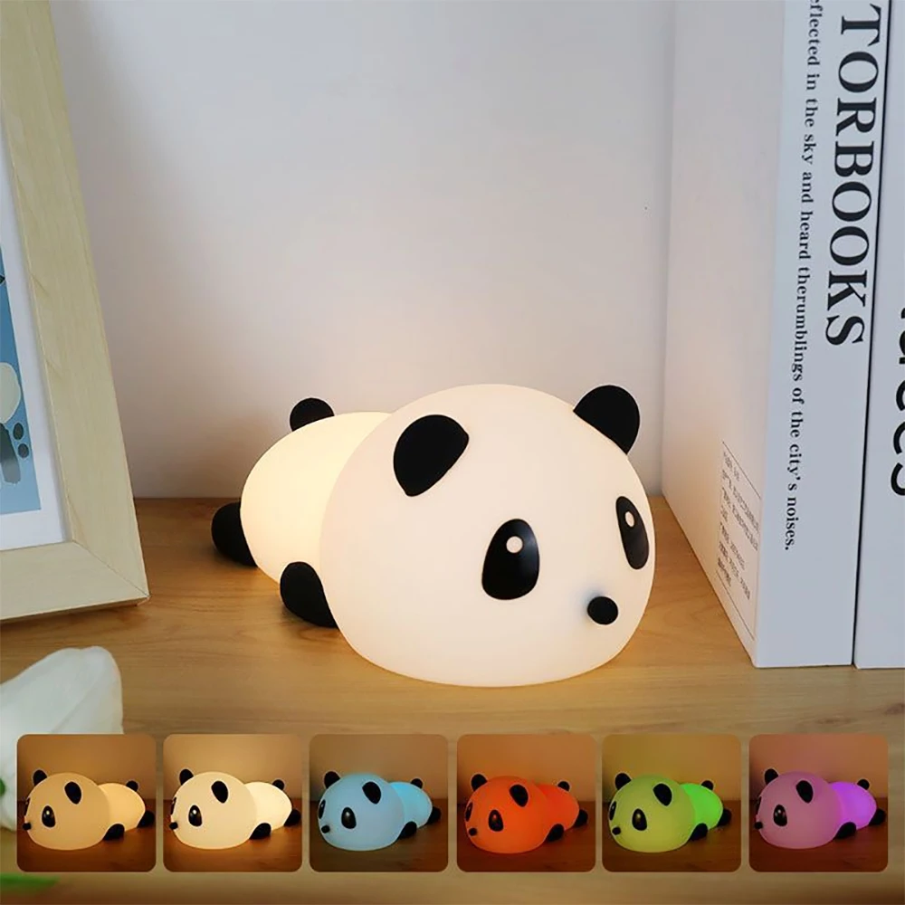 

LED Night Light Cute Touch Sensor Cartoon Kid's Nightlights Silicone Child Holiday Christmas Gift Bedside Lamp Bedroom Decor