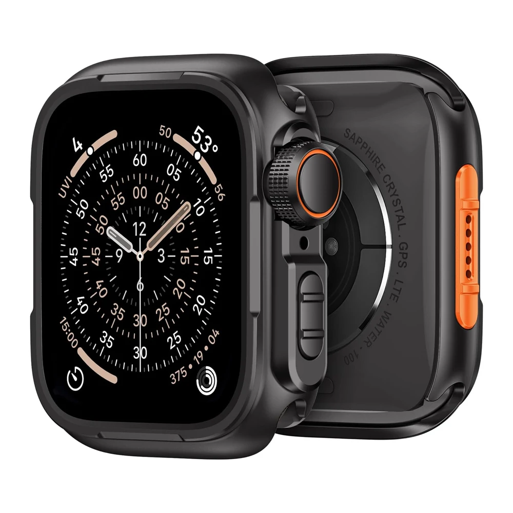 Enhanced Rugged Metal Protective Bumper Case for Smartwatch - Premium Upgrade Edition