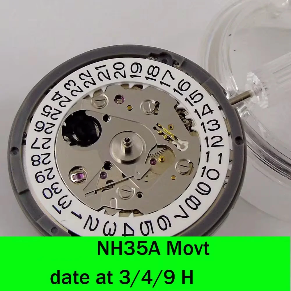 OriginalNH35AMovement4H3H9HWhiteBlackDatewheelForSkx