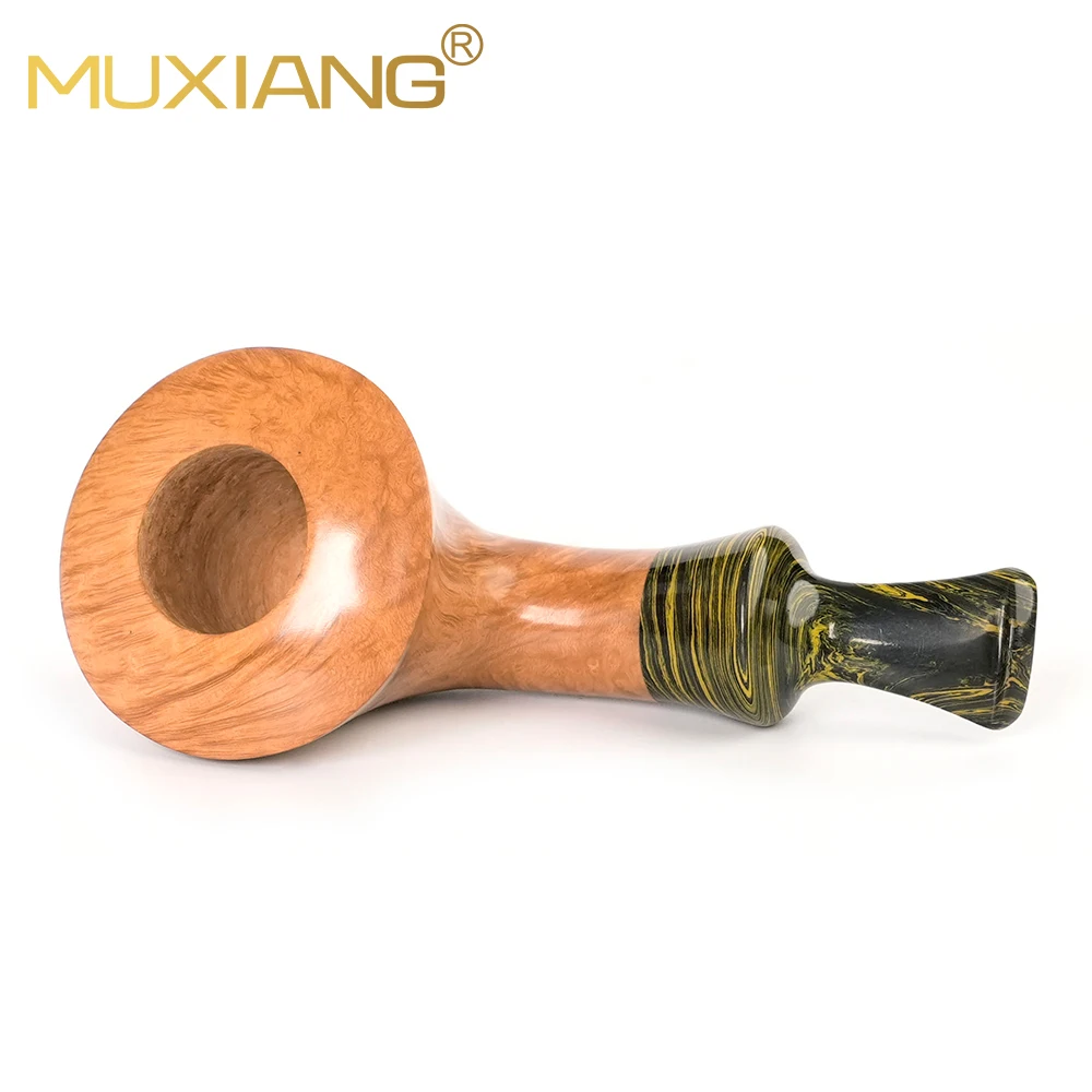 MUXIANG 브라이어 담배 파이프, 짧은 따뜻한 스너프 파이프, 컴벌랜드 파이프 입구, 3mm 파이프 채널, 아버지날 선물, 나무 파이프