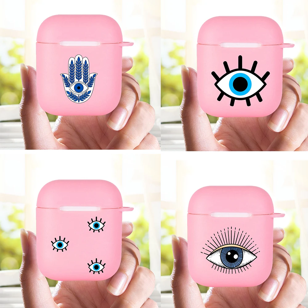 

Lucky Eye Blue Evil Eye soft Cover For Apple Airpods Pro Sticker Bluetooth Cases Earphone Accessories For Apple Airpods 1 2 Case