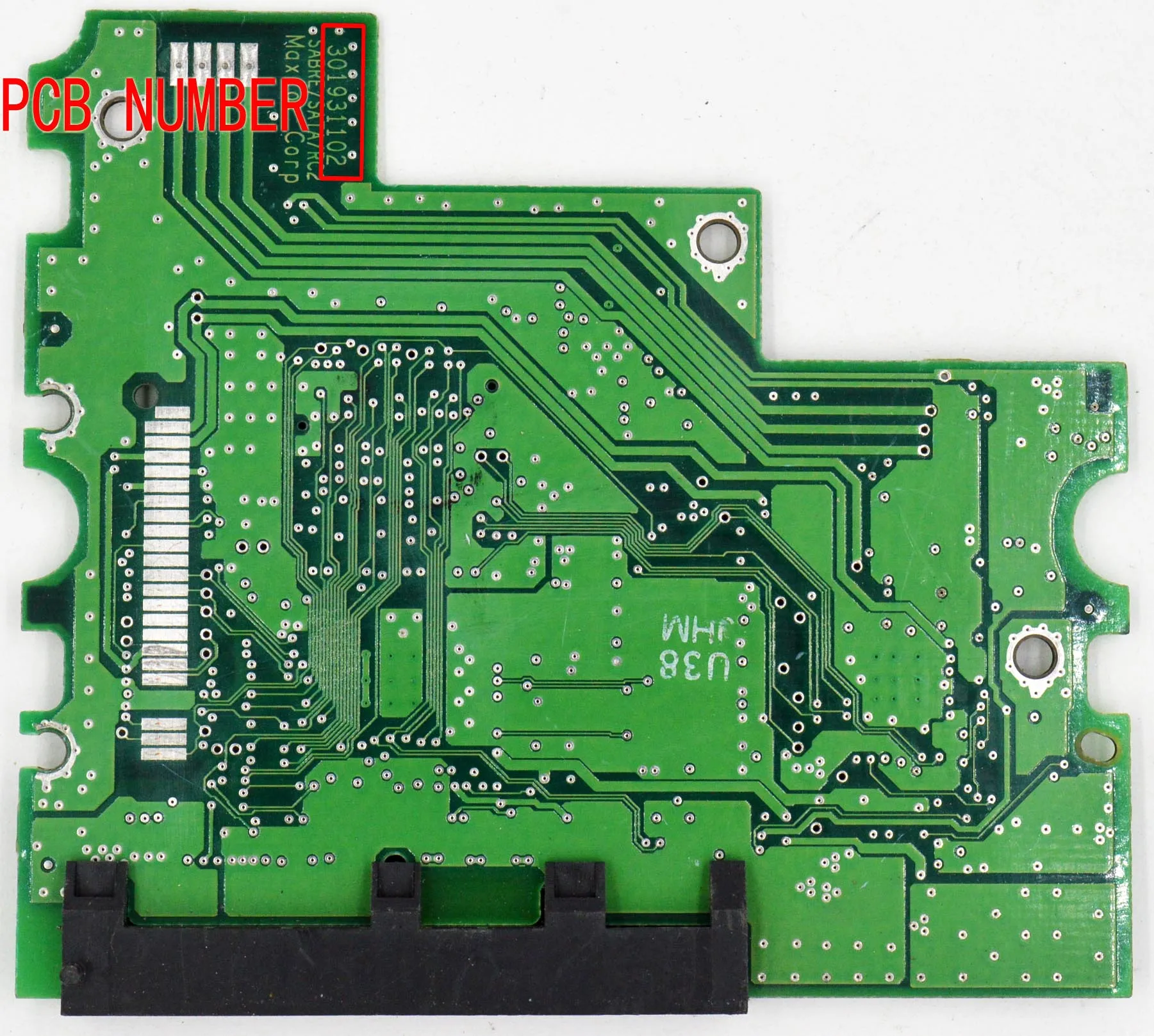 

Maxtor Desktop SATA Hard disk circuit board BOARD NUMBER: 301931102 / MAIN CONTROLLER IC : 040118900