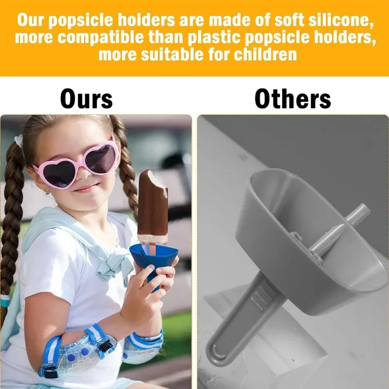 Popsicle Mold Drip-Proof Popsicle Rack Drip Free Ice Holder No Mess Free Frozen Treats Rack Holder with Straw Ice Cream