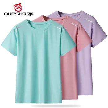 (M-5XL)Ice Silk Cooling Quick Dry Sports T-Shirt Women Camping Hiking Round Neck Breathable Fitness Running Yoga Tops 1