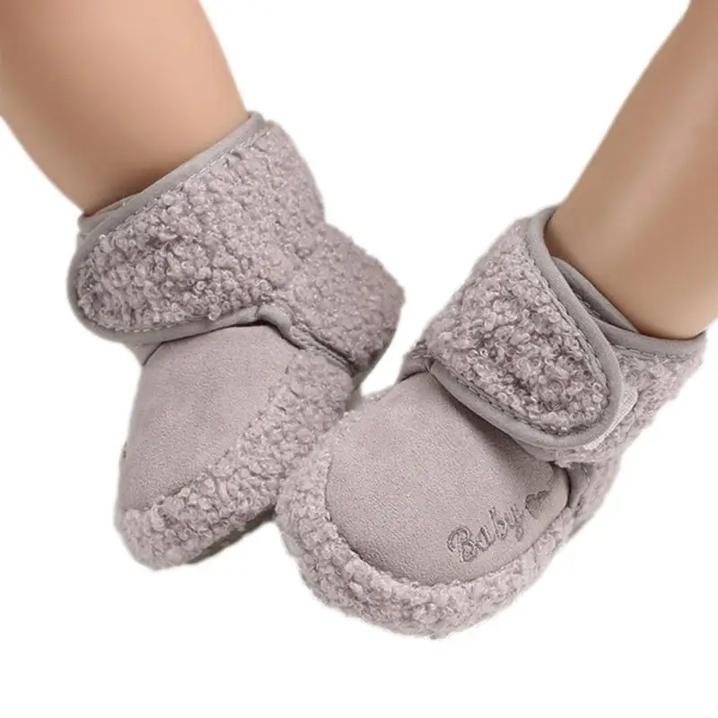 

Infant Winter Warm Fleece Shoes Non-Slip Soft Soled Walking Shoes Convenient Soft Bottom Walking Shoes For Infant