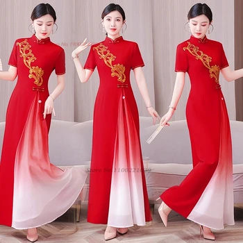 2025 ao dai vietnam tradizionale abito aodai fiore nazionale ricamo qipao abito tradizionale cinese abito da festa cheongsam 1
