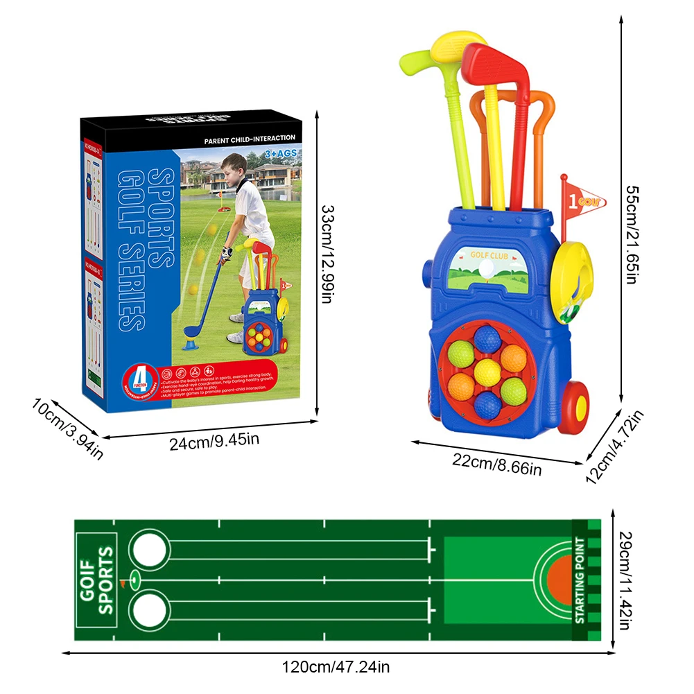 Kids Golf Set Includes 4 Golf Clubs 7 Golf Balls & Golf Cart Indoor and Outdoor Golf Toys Birthday Gift for 3/4/5/6 Year Old Kid: 3 - 5 Days Free Delivery Only UK