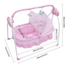 BYMAOCAR 5 Gears Electric Baby Crib Cradle Bluetooth Auto-Swing Rocking Bassinet Sleep Bed Infant Rocker+Net Adjustable Nursery 6