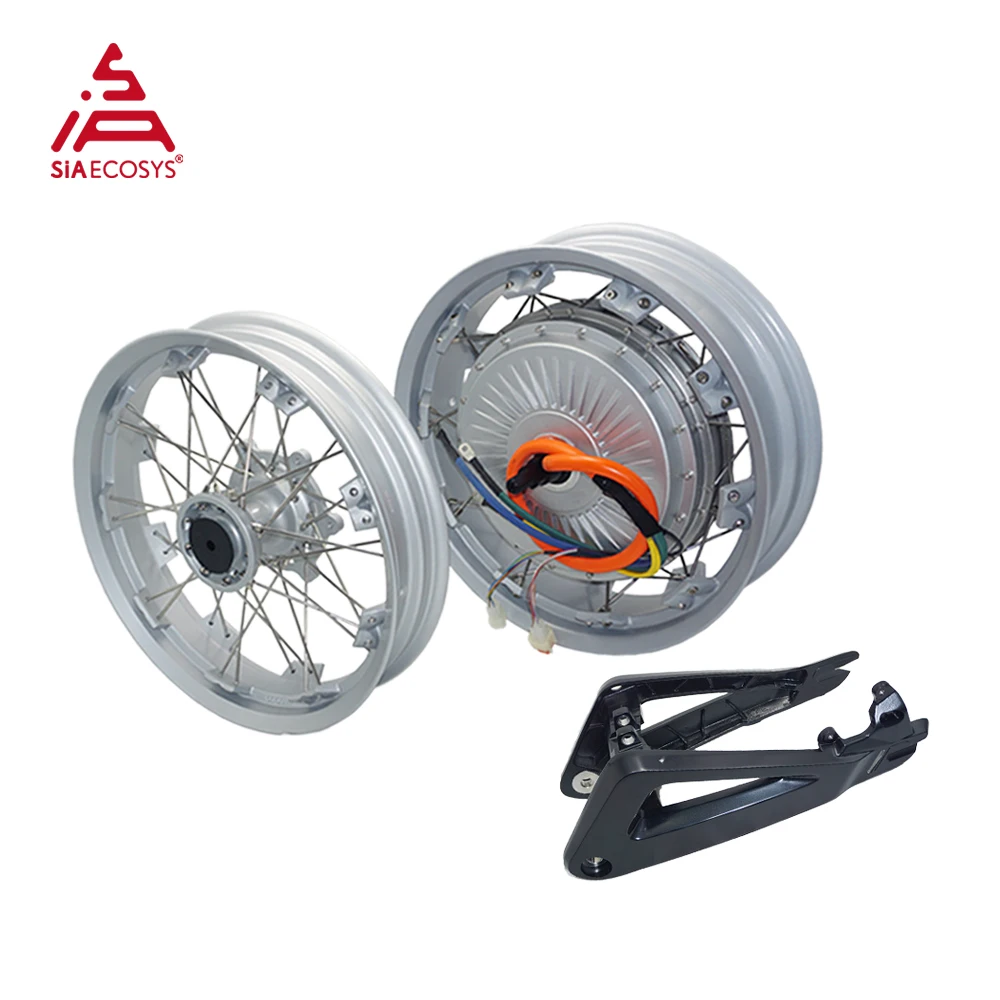 

SiAECOSYS 17inch 273 8000W V3 72V Hub Motor Kits with 17x3.0inch Front Wheel and 17*4.5inch Moped Motor 120kph High Speed for E-