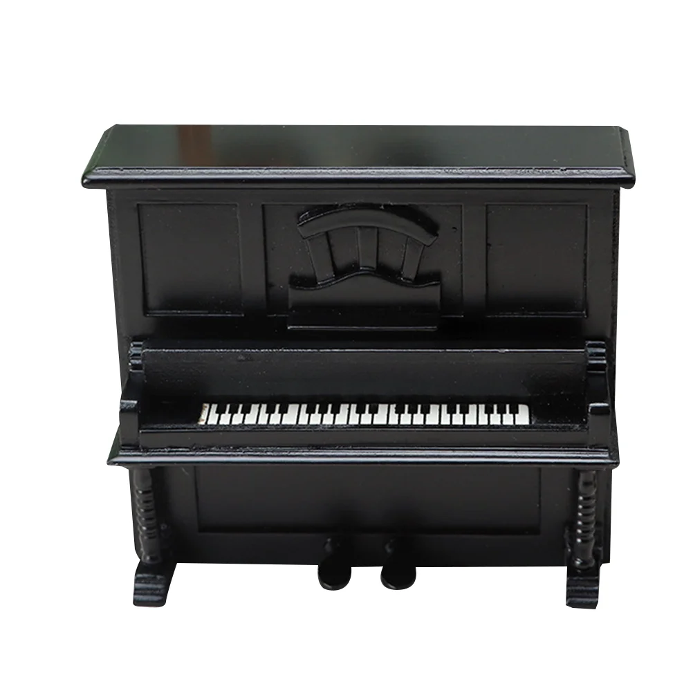 

Мини-модель пианино, деревянный Игровой набор, маленькая игрушечная мебель, миниатюрный кукольный домик, микро-сцена