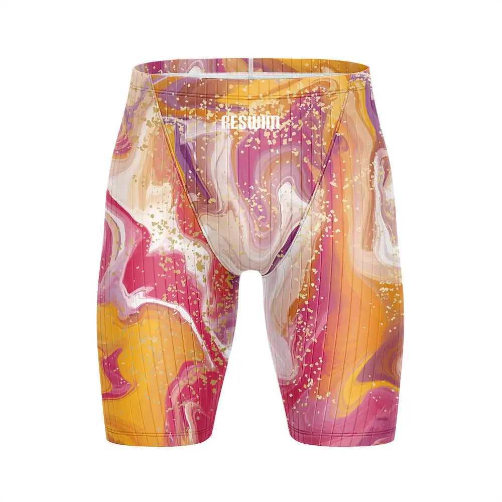 Swim Trunks Men's Swimming Trunks Jammer Swimsuit Beach Tights Shorts Training Professional Athletic Surf Swimwear