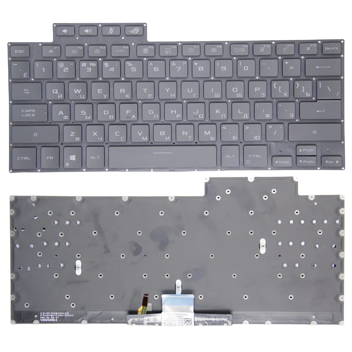 Inglês Teclado para Notebook para Asus Zephyrus Rog 16 G16 Ga503 15 Gu603 Gu603h Novo us ru - Imagem 2