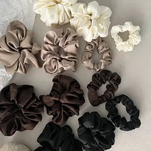 Cola de caballo Satin lazo pelo scrunchies cinta pelo bandas Fular