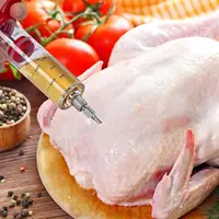 กระบอกฉีดเนื้อสำหรับทำอาหารและครัว ใช้สำหรับของเหลวร้อน วัสดุเกรดอาหาร เหมาะสำหรับเทศกาลวันขอบคุณพระเจ้าและคริสต์มาส 3