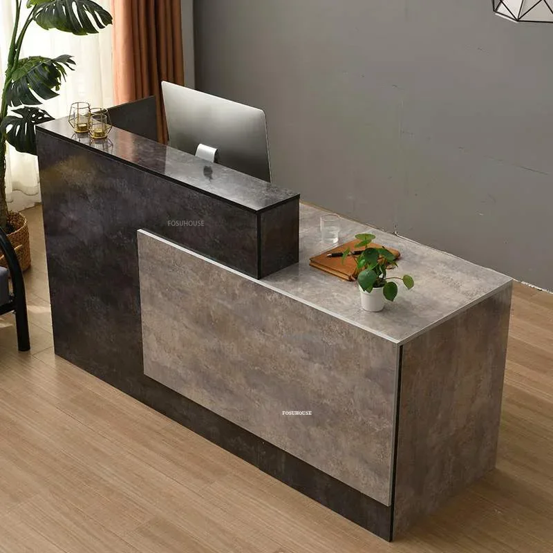 Modern Reception Desk Home Company Front Desks Hotel Welcome Commercial Beauty Salon Counter Cashier Desk Office FurnitureN