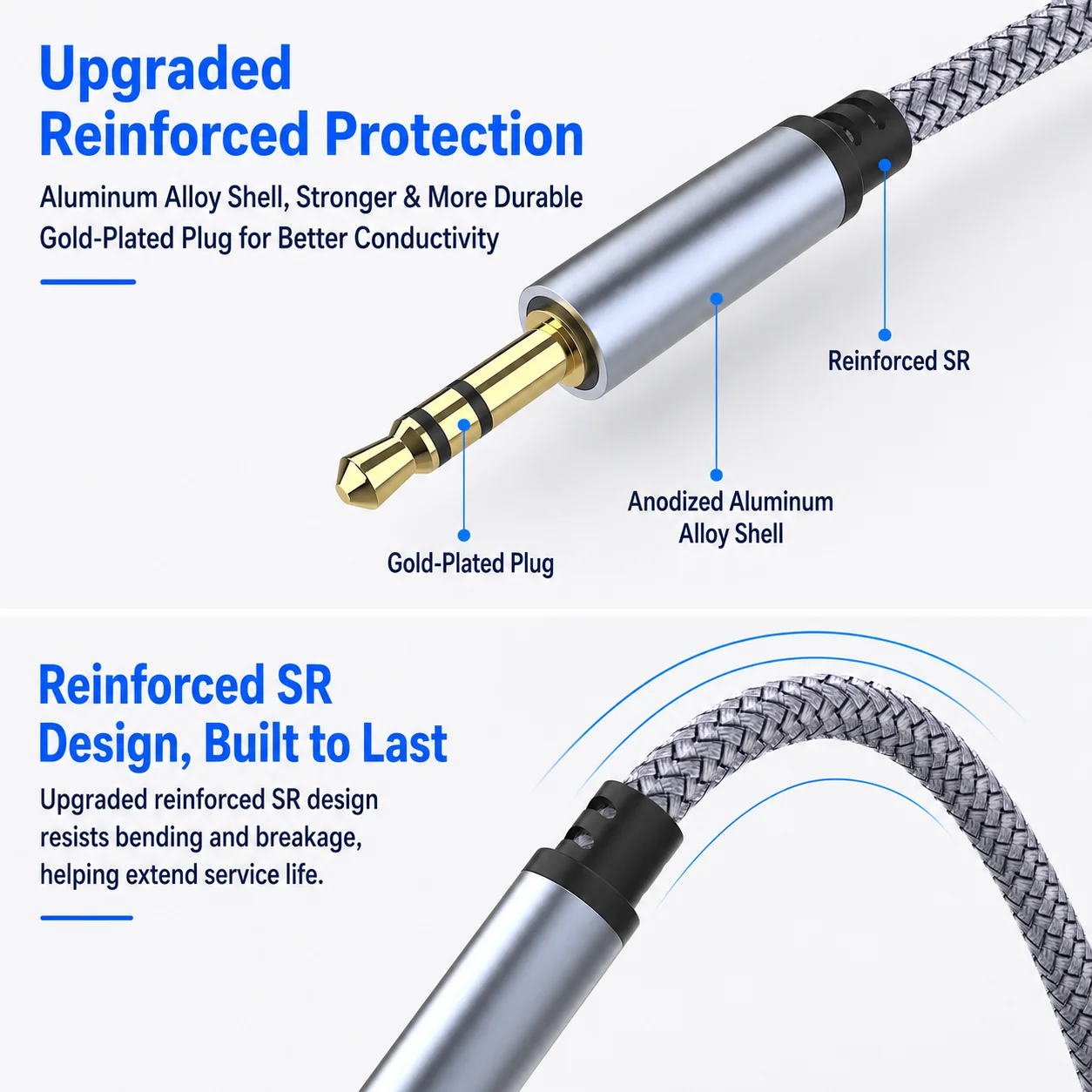 Premium USB-C to 3.5mm HiFi Stereo Audio Adapter – Braided Sound Cable for Headphones & Speakers