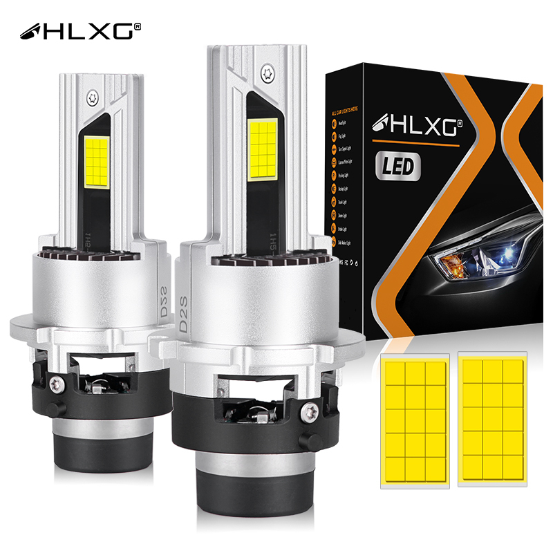 2Pcs D2S D4S LED Car Headlight Bulb Canbus Xenon Bulbs HID D1S D3S 8000000LM High Power Super Bright 6000K 12V Auto Lamp Light