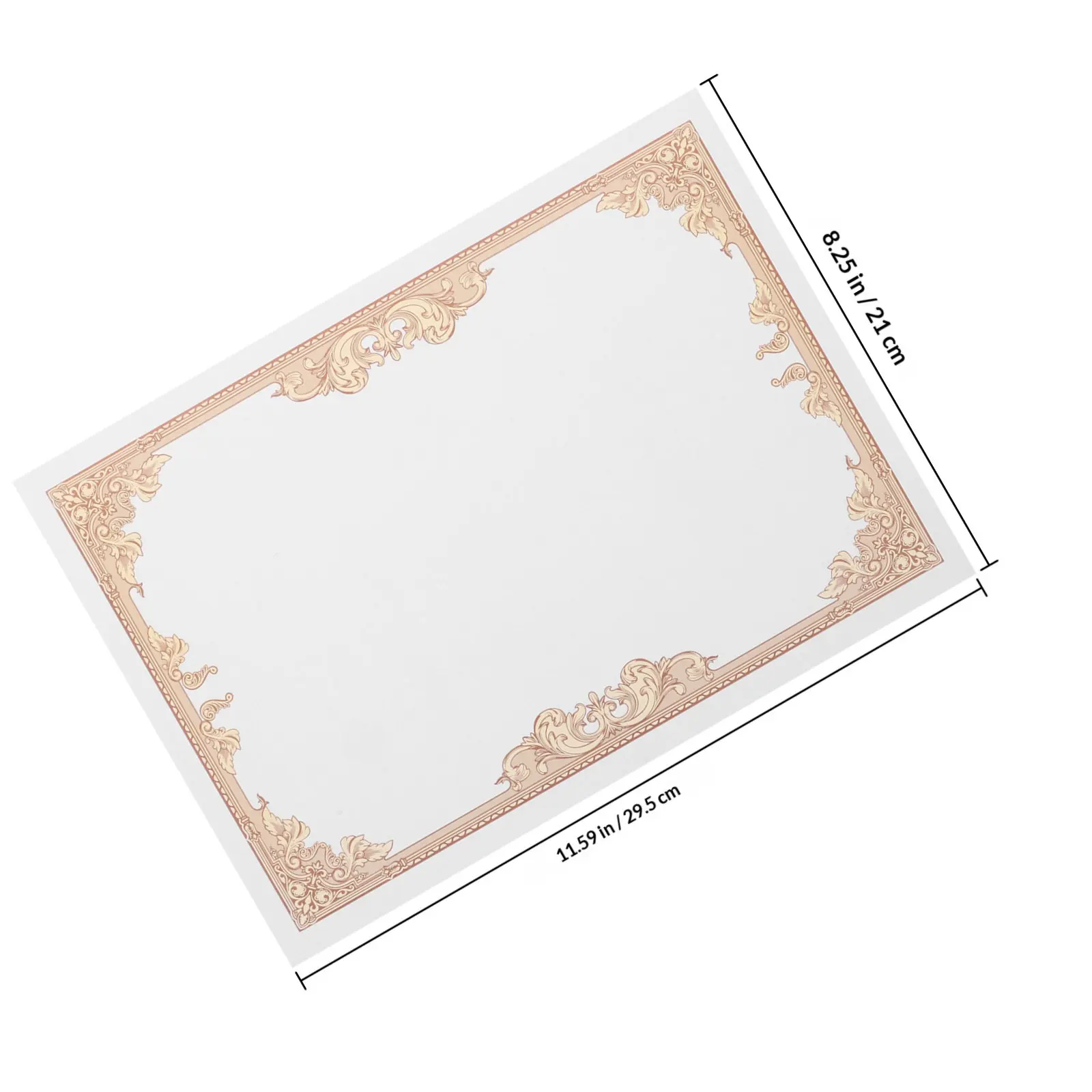 30Pcs 인증서 내부 용지 간단한 디자인 인쇄 가능한 빈 인증서 용지 상, 졸업장, 학위 인정용