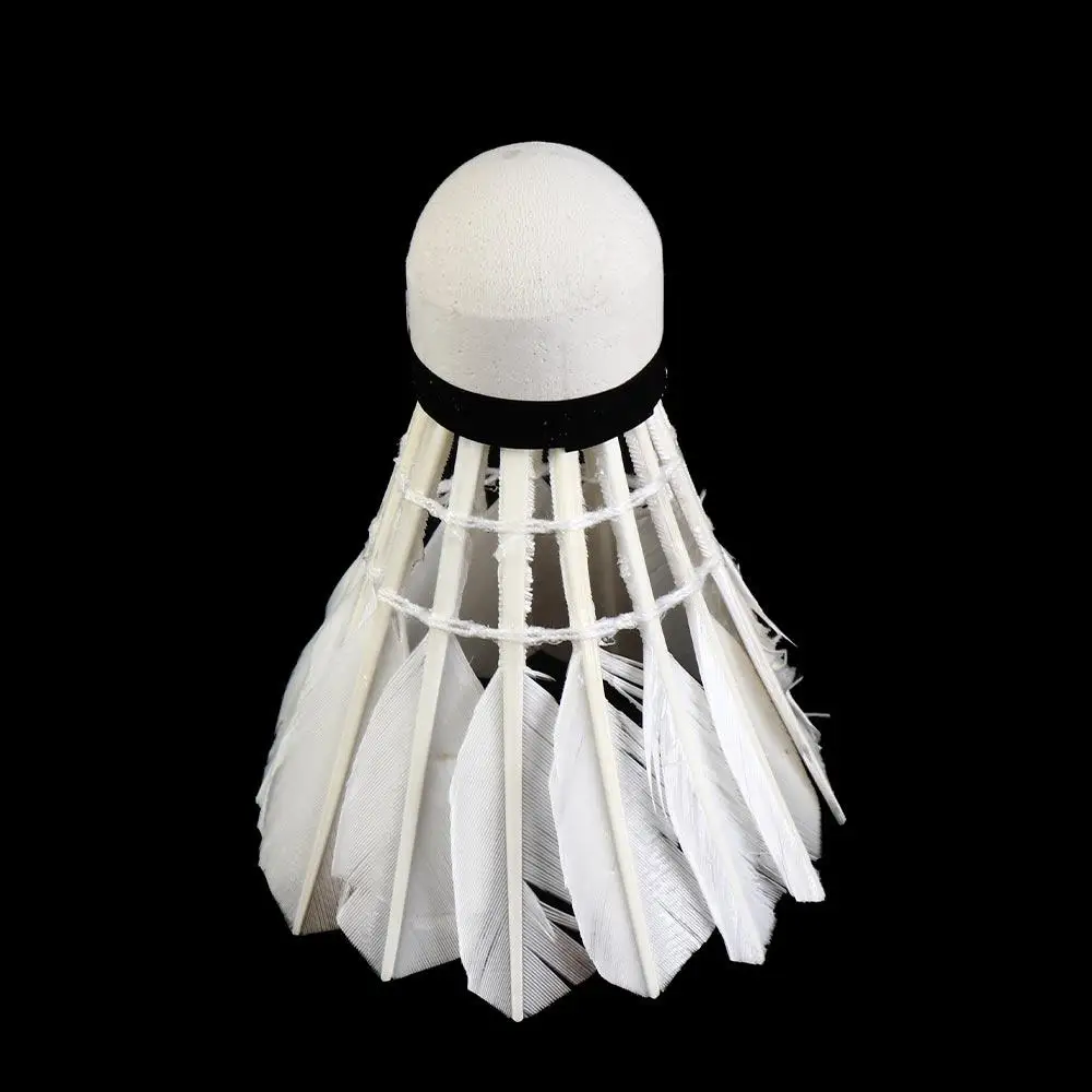 Professional Goose Feather Badminton Shuttlecocks 12 Pack White_voghion.com