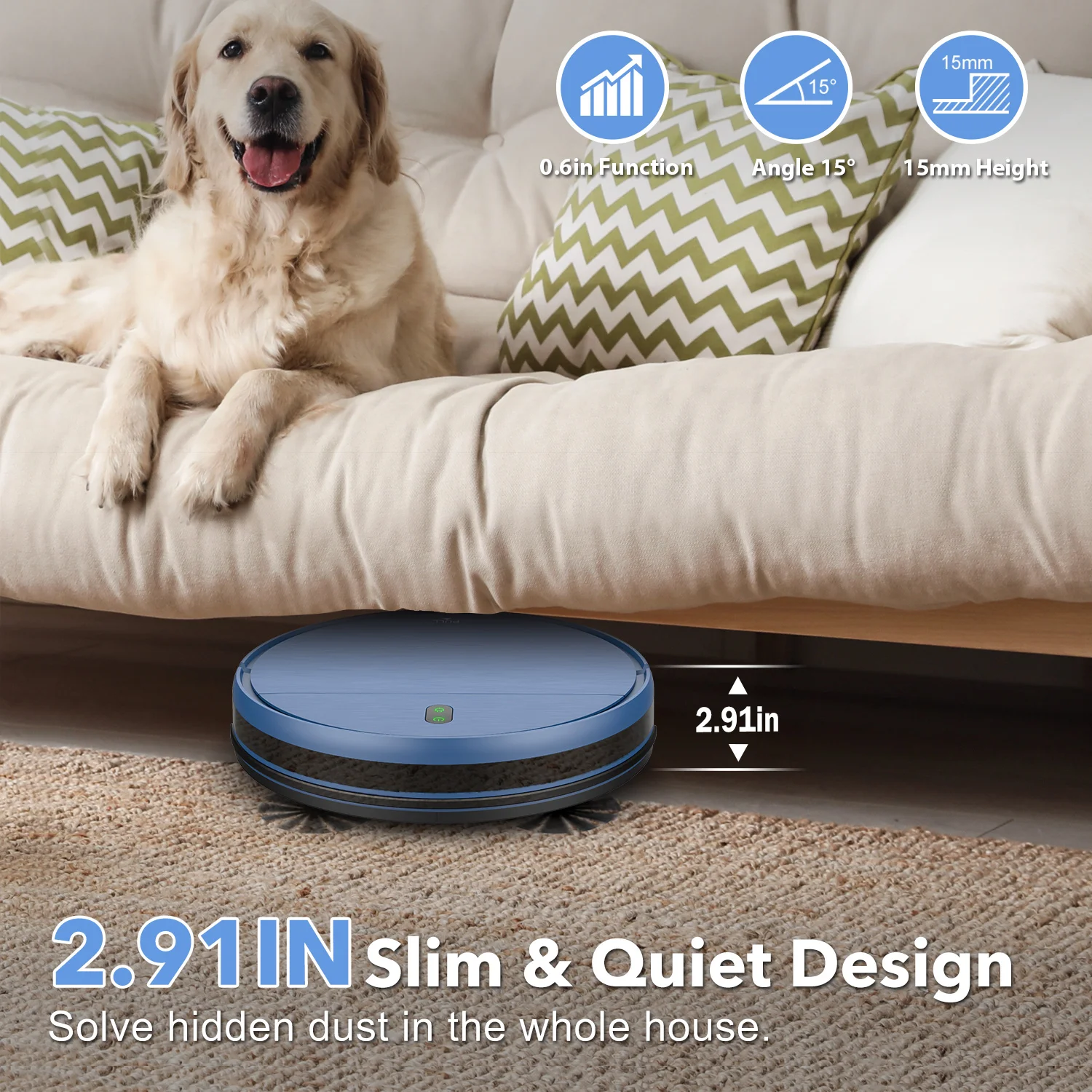 GOOVI Robot Vacuum Cleaner with Strong Suction