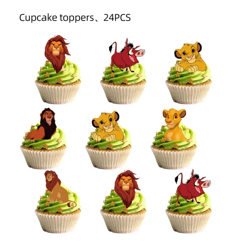 12 Figurines Roi Lion Pour Décoration Gâteaux - PVC, Hauteur 4-6 Cm - Pour Anniversaire, Fête à Thème, Déco - 6