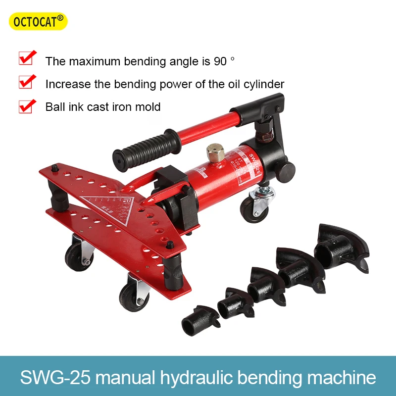 

6T/10T Hydraulic Rebar Bender Manual Copper Tube Bending Machine Stainless Steel Pipe Bending Tool Powerful Hydraulic Plier
