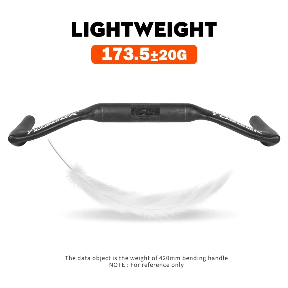 TOSEEK Carbon Fiber Handlebar 31.8mm Bike Road TT Handlebar MTB Bicycle Time Trial TT 400/420/440mm