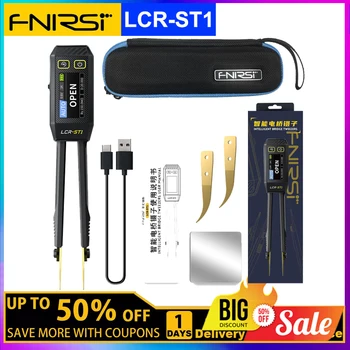 FNIRSI LCR-ST1 Pinzetta intelligente LCR SMD ESR Mini Tester Resistenza Capacità Induttanza Continuità Diodo Test Strumenti di misurazione