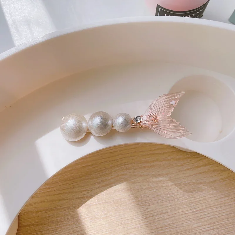 1 шт. милые заколки для волос в виде русалки для девочек в европейском стиле жемчужные заколки для волос Роскошный дизайн заколка для волос Kawaii Детские аксессуары для волос