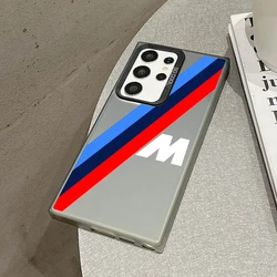 Sport Car Design Phone Case - Durable Laser PC+TPU Cover for Galaxy F14 4G (S622P2Gray)