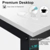 Study Desk for Bedroom, 47" Gaming Desk with Hutch and Bookshelf, White Teen Desk Study Table for Space Saving 6