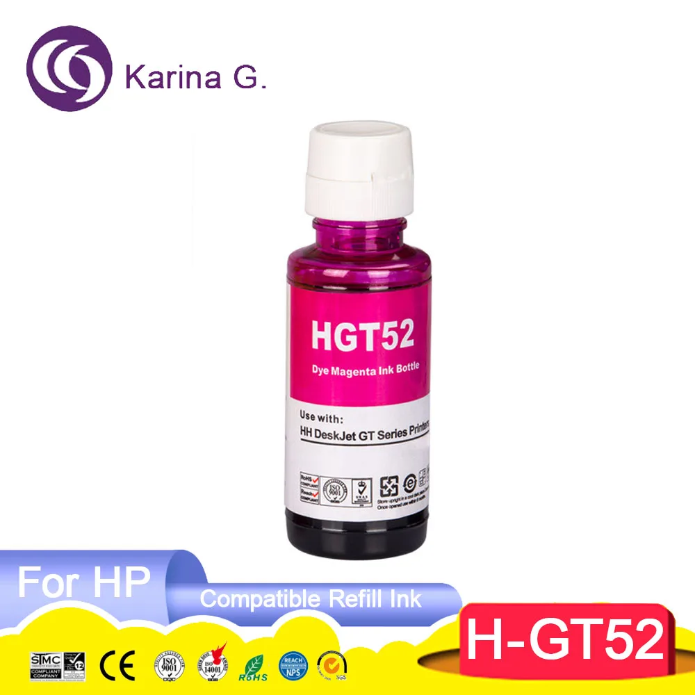 GT52 GT53 GT53XL Premium Color Compatible Refill Inkjet Ink for Ink Tank 319/41