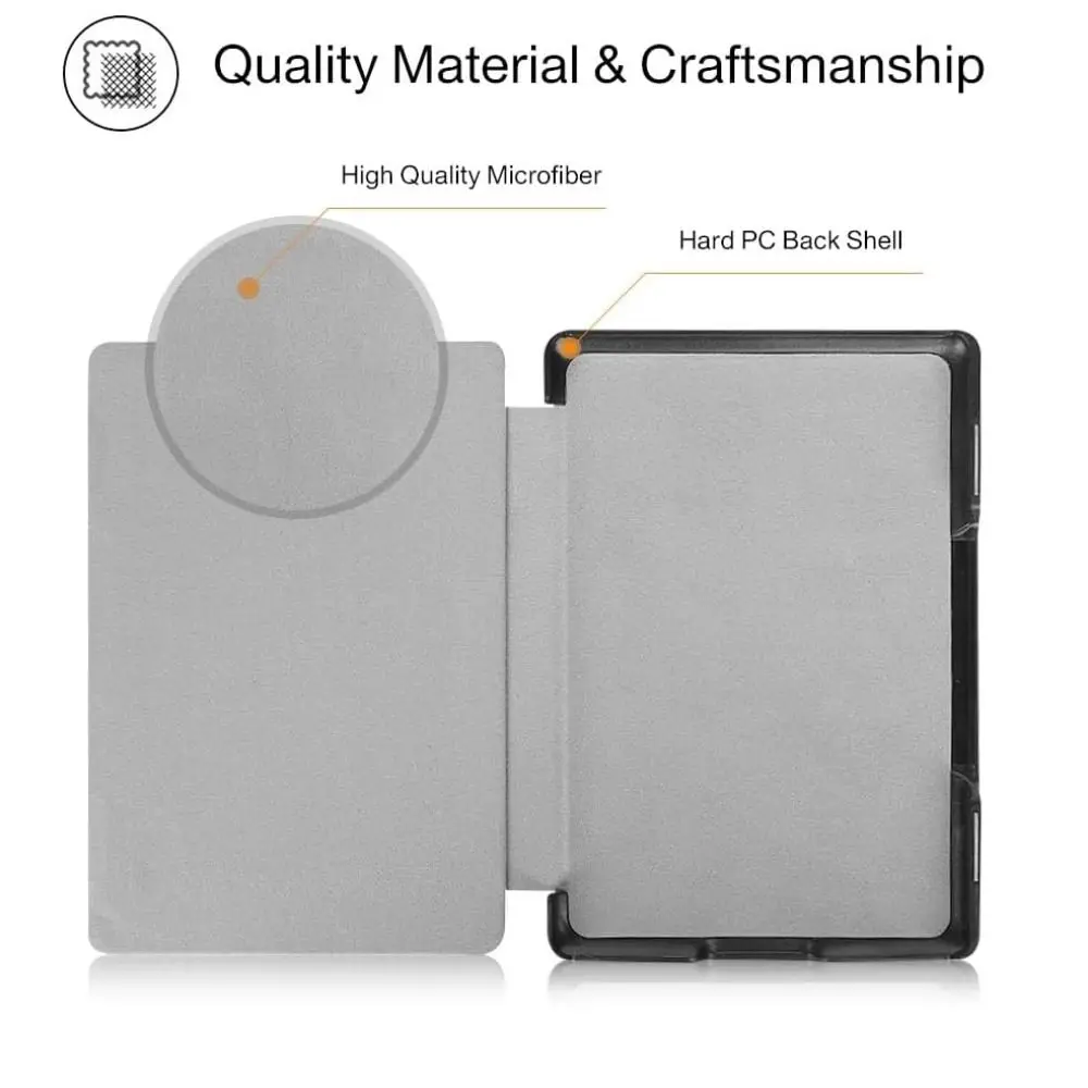 PU Leather Protective Case Anti Scratch Magnetic Closure Flip Shell Ultra Slim for Kindle 5/4th Gen (Model:D01100) 2011