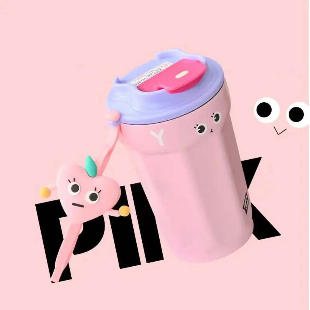 Drinkware 450ml Insulation Cup Cartoon Stainless Steel Thermal Flask Cute Coffee Mug Work