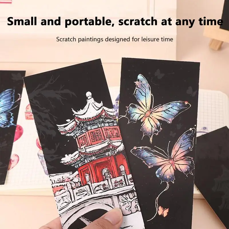 Scratch Off Bookmarks Party Favor Scratch Off Paper Set Of 12 Bookmarks Craft Paper Art Sets For Kids Students Party Bag Fillers