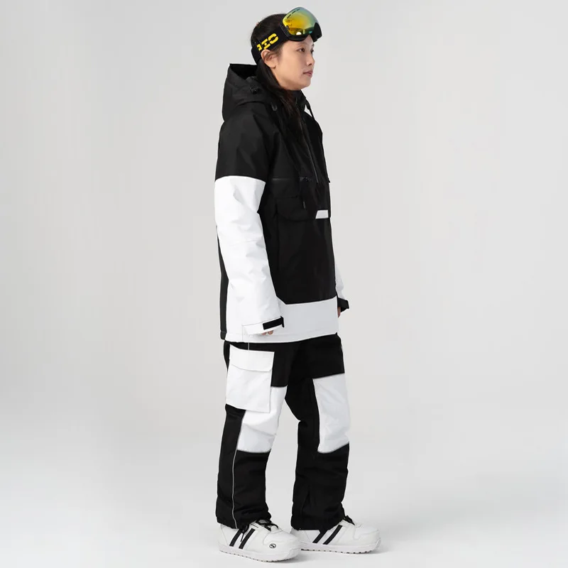 

-30 Degrees Men WomenSki Jackets Snow Pants Set Winter Warm Windproof Outdoor Sports Snowboard Jacket Waterproof Ski Suit