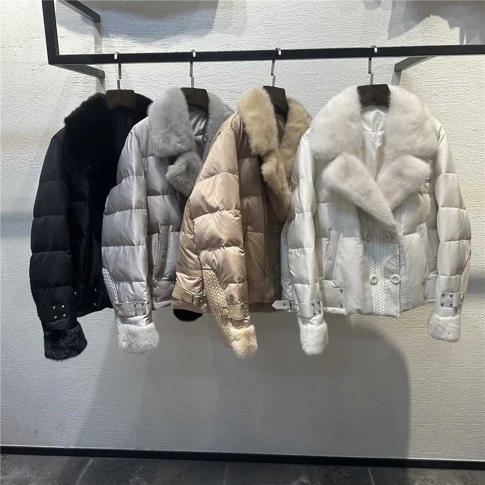 

Women's Clothing Fashion spliced fur short jacketAutumn Winter New 170
