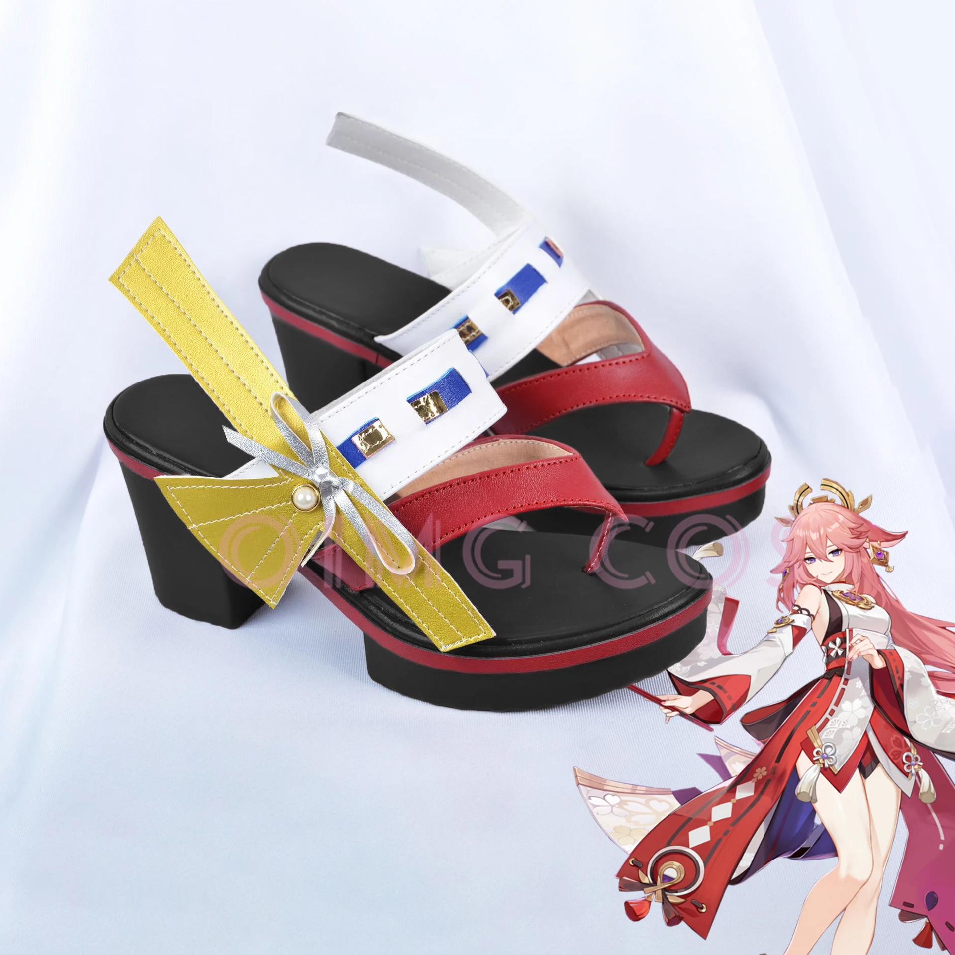 Genshin Impact Yae Miko Cosplay Shoes Anime Chinese Style Halloween for men Game cosplay shoes
