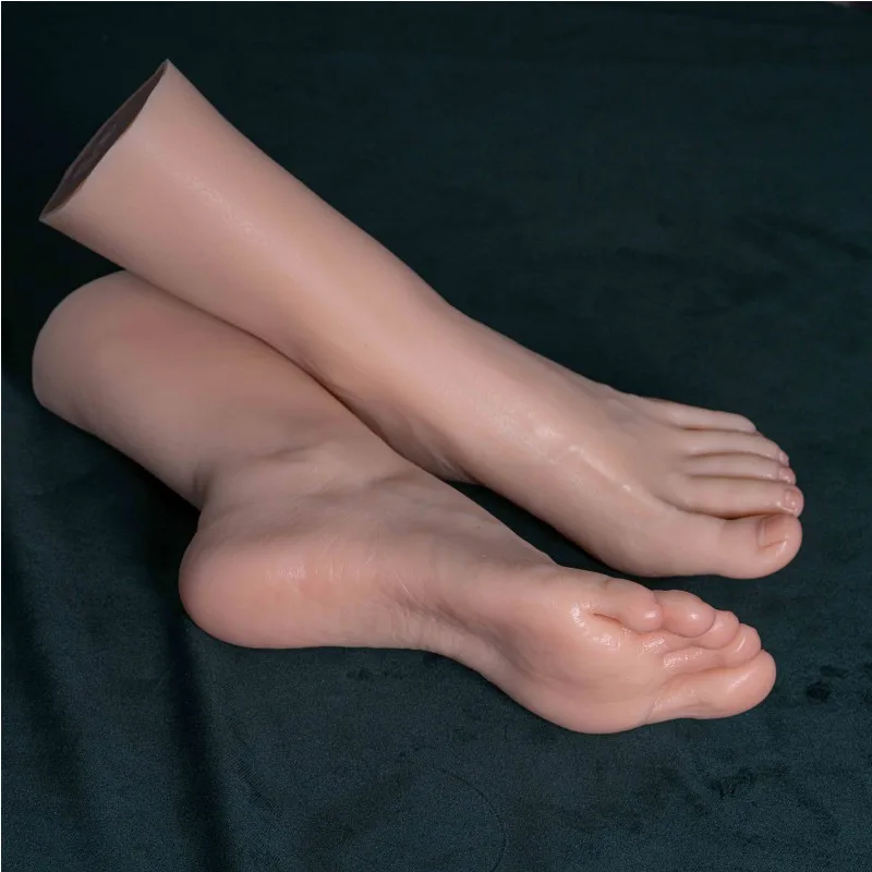 Silicone Feet Model Female Mannequin Feet Fetish Simulation 1:1 Design Footjob Manicure Nail Art Practice Free Shipping TG3721