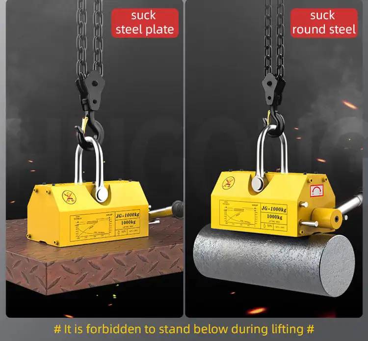 1500KG Steel Plate Permanent Lifter New Manual CE Certified High Capacity