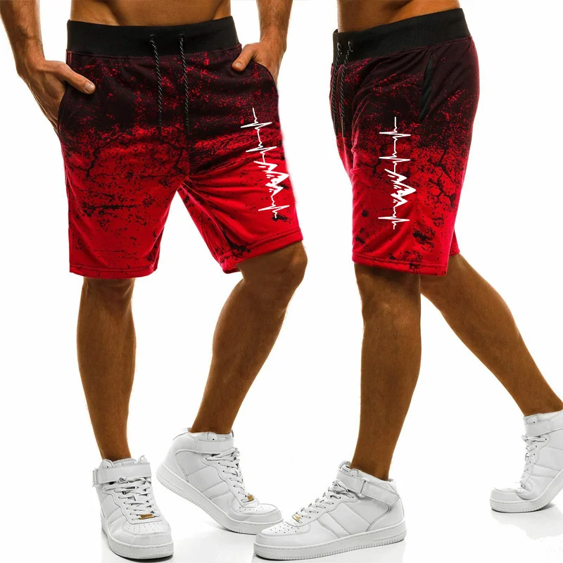 

Trendy Men Casual Shorts Fashion Printed Joggers Short Sweatpants Summer Drawstring Hip Hop Loose Workout Shorts Beach shorts