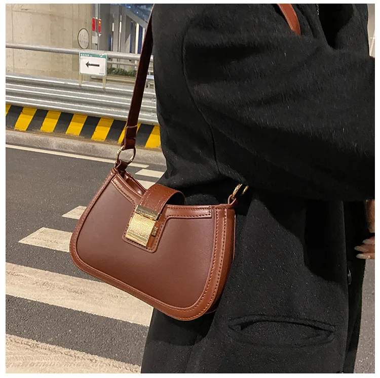 Vintage Style Ladies Shoulder Bag Lacquer Leather Handbag_voghion.com