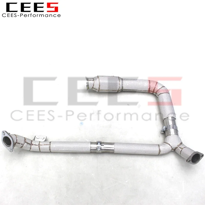 Cees Prezzo Di Fabbrica Sus304 Scarico Catted Downpipe Per Porsche 718 2.0T 2016-2023 Boxster/Cayman 100 200 300 Cell Downpipe
