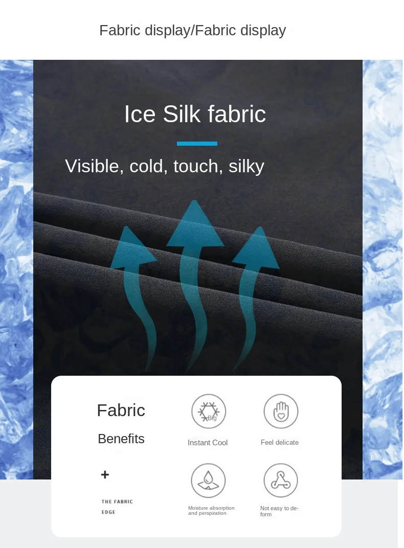 Description Picture 4 of itemMen's Summer Ice Silk Pants Mesh Breathable Casual Thin Quick Dry Pants Loose Elastic Pants Sports Fitness Trousers