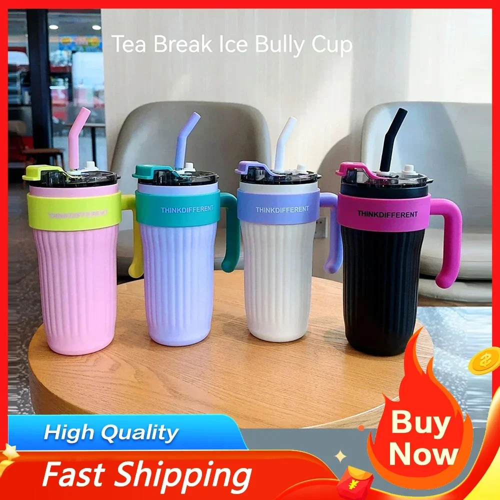 

Large Capacity Coffee Cup Tumbler Water Cup Car Thermos Bottle Stainless Steel Ice Bomber Cup Outdoor Sport Insulated Cup